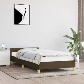 Giroletto Senza Materasso Marrone Scuro 100x200 Cm Tessuto /