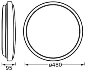Ledvance - Plafoniera LED ORBIS LONDON LED/36W/230V bianco