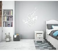 SPIDERMAN - Adesivo murale wall sticker in vinile 70x90 cm Colore: bianco