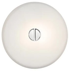 Flos Mini Button Lampada Da Parete/soffitto 14 cm a luce diffusa in vetro opalino bianco