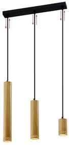 Lampadario su filo TUBO 3xGU10/25W/230V legno