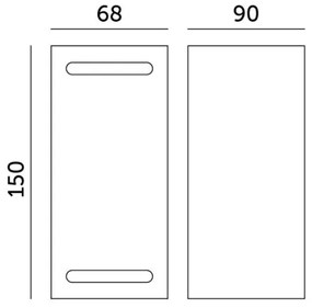 Applique da esterno QUERK 2xGU10/35W/230V IP54 15 cm nero