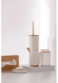 WENKO 25318100 - Box porta cosmetici ROTELLO 24 x 12,7 cm bianco/marrone