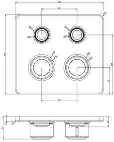 Parti esterne miscelatore doccia termostatico 2 funzioni cromo hi fi 65232 gessi