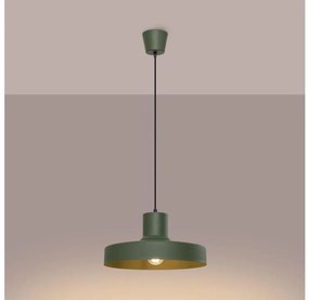 Sollux SL.1705 - Lampadario a sospensione con filo BILO 1xE27/15W/230V diametro 35 cm verde