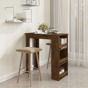 Tavolo Bar Con Ripiani Rovere Fumo 102x50x103,5cm İn Truciolato /