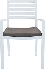 DEXTER - set tavolo in alluminio cm 200/300 x 100 x 74 h con 6 poltrone Dexter