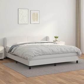 Giroletto A Molle Con Materasso Bianco 160x200 Cm İn Similpelle /