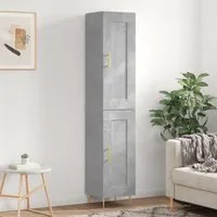 Credenza Grigio Cemento 34,5x34x180 cm in Legno Multistratocod mxl 78129