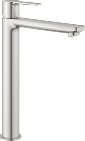 Rubinetto per lavabo collo alto Lineare cromo spazzolato GROHE senza saltarello