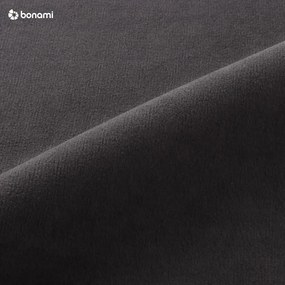 Divano letto angolare in velluto grigio scuro, angolo destro Stylish Stan - Miuform