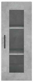 Credenza Grigio Cemento 34,5x34x180 cm in Legno Multistrato