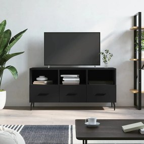 Mobile Porta TV Nero 102x36x50 cm in Legno Multistrato