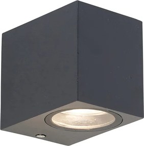 Lampada da parete moderna grigio scuro IP44 - Baleno