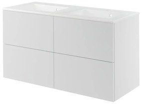 Mobile da bagno sospeso sotto lavabo L 120 x H 64 x P 48 cm rovere lucido, Apertura push pull, SENSEA Neo, Maniglie acquistabili separatamente