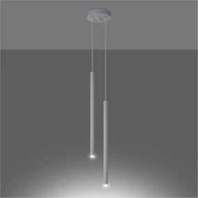Lampadario bianco in metallo ø 15 cm Fideus – Sollux