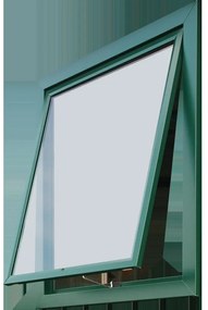 Finestra in Alluminio grigio L 73.3 x H 60 cm, 1 anta