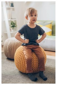 Poggiapiedi marrone chiaro con rivestimento in lavorato a maglia Jagger – Bonami Essentials