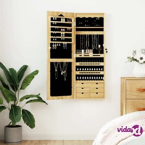 vidaXL Armadio Portagioie con Specchio a Muro 37,5x10x106 cm