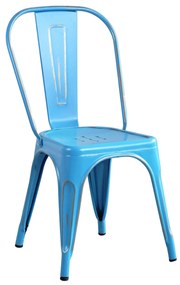 AGATHA - sedia in metallo blu antico