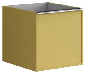 Struttura semi colonna da bagno Pixel2 cassetti laccato opaco giallo sole L 40 x H 40 x P 45.5 cm