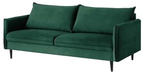 Divano verde scuro con rivestimento in velluto 203 cm Juli – Ropez