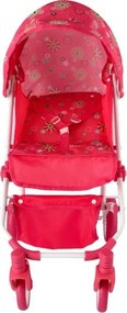 Passeggino sportivo per bambole rosso
