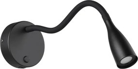 Eglo 901781 - Lampada da parete LED flessibile con porta USB OLIVANDINO LED/3,8W/230V nera