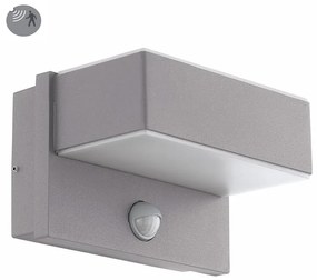 Applique LED design da esterno Azzinano grigio IP44, con sensore di movimento luce bianco caldo 1200 lumen, EGLO