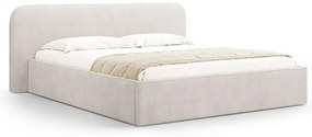 Letto matrimoniale imbottito bianco con contenitore e rete inclusi 140x200 cm Elizabeth – Micadoni