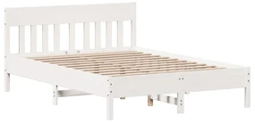 Giroletto senza materasso bianco 160x200 cm legno massello pino