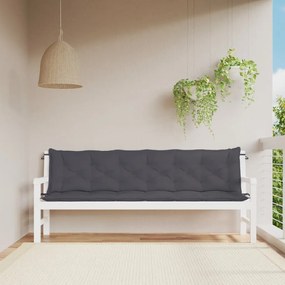 Cuscini Per Panca 2 Pz Antracite 200x50x7 Cm İn Tessuto Oxford /