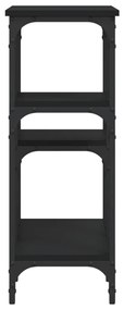 Tavolino Consolle Nero 80x29x75 cm in Legno Multistrato