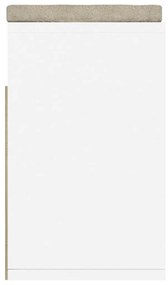 Panca Scarpe Cuscino Bianco Rovere Sonoma 104x30x49 Multistrato
