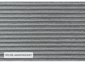 Divano letto angolare in velluto a coste grigio chiaro Brave Dave - Miuform