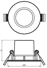 Philips - Faretto LED da incasso per bagno dimmerabile DIVE 1xLED/5W/230V IP65