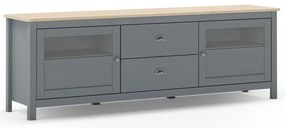 Mobile TV verde polveroso in pino massiccio 180x59x40 cm Misti – Marckeric