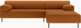 Divano angolare arancione scuro/nero freistil180
