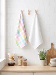 Sinsay - Set di strofinacci da cucina: tinta unita e quadretti colorati 2 pezzi - multicolor
