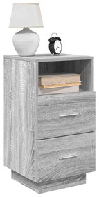 Comodini 2 Pz Con 2 Cassetti Grigio Sonoma 36x36x68 Cm /