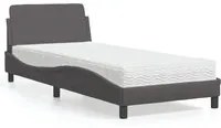 Letto con Materasso Grgio 90x200 cm in Similpelle 3208340