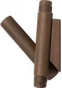 Attaccapanni da parete marrone scuro in pino massiccio 61 cm Picket – Umbra