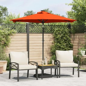 Ombrellone Giardino Led Palo Acciaio Terracotta 225x225x212 Cm /