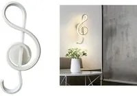 APPLIQUE LAMPADA INTERNO MODERNA PARETE MURO NOTE MUSICALI 14W LUCE NATURALE 90