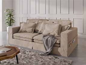 Divano marrone chiaro 236 cm Nora – Ropez