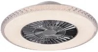 Ventilatore con Lampada Plafoniera Led Soffitto effetto Cristallo Harstad GD Trio