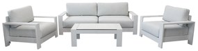 FEDRA - salotto con struttura in alluminio bianco o antracite