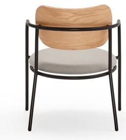 Sedia da pranzo grigia in rovere Eclipse - Teulat