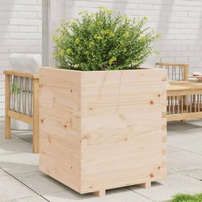 Fioriera Da Giardino 60x60x72,5 Cm İn Legno Massello Di Pino /