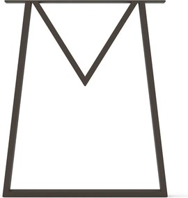 Gamba per mobili trapezoidale STEELMI Wine in acciaio bronzo opaco L 60 x P 8 x H 71 cm
